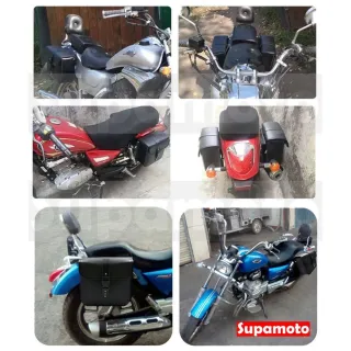 【Supamoto】機車馬鞍包―A (皮革馬鞍袋/復古檔車改裝/飲料袋/側包/側箱/加掛包包)