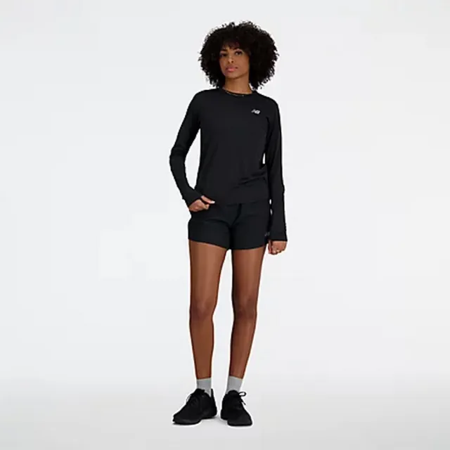 【NEW BALANCE】NB 長袖上衣 長袖上衣 女款 黑色(WT41256BKH-F)
