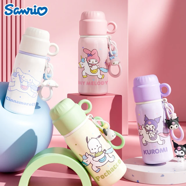 SANRIO 三麗鷗 三麗鷗小蓋杯系列316不鏽鋼三用保溫杯460ml(大耳狗/酷洛米/美樂蒂/帕恰狗 附杯蓋)