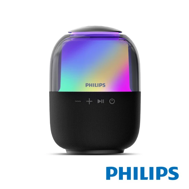 Philips 飛利浦 炫彩RGB強力低音無線藍牙5.3喇叭-TAS2108BK