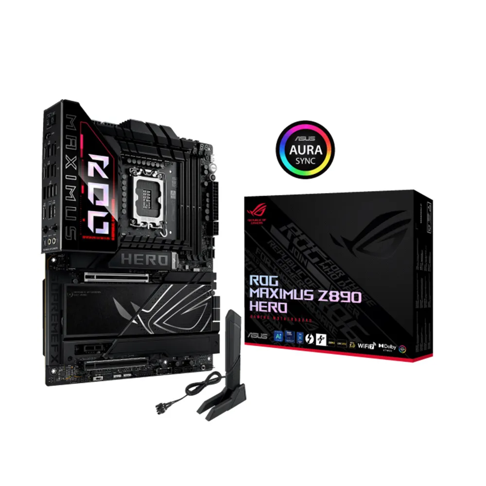 【ASUS 華碩】ROG MAXIMUS Z890 HERO DDR5 主機板+Intel Core Ultra 9 285K 24核 24緒(M+C組合)