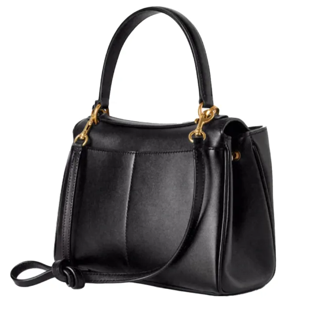 【Balenciaga 巴黎世家】795456 爆款翻玩Rodeo系列極簡垂墜小牛皮金扣MINI手提斜背包『entrupy安心購』