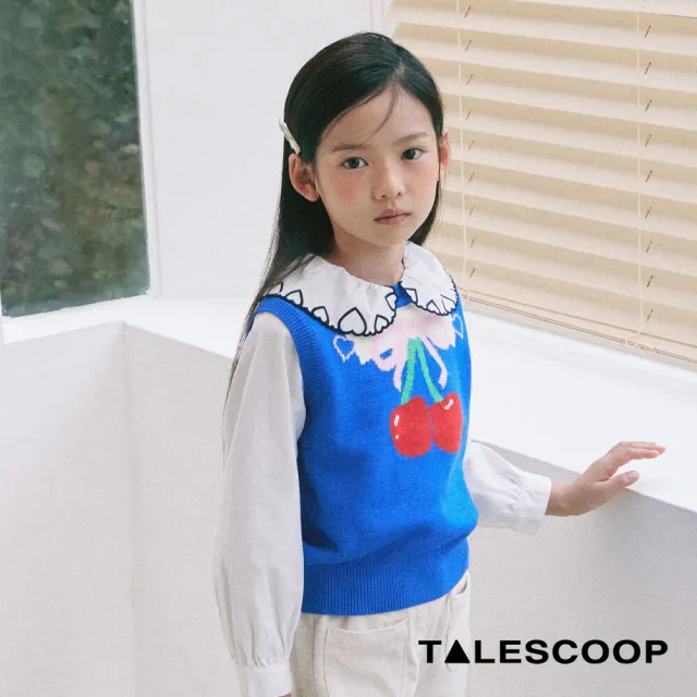 【TALESCOOP】童裝-LOVE印花領軟衫(白色)