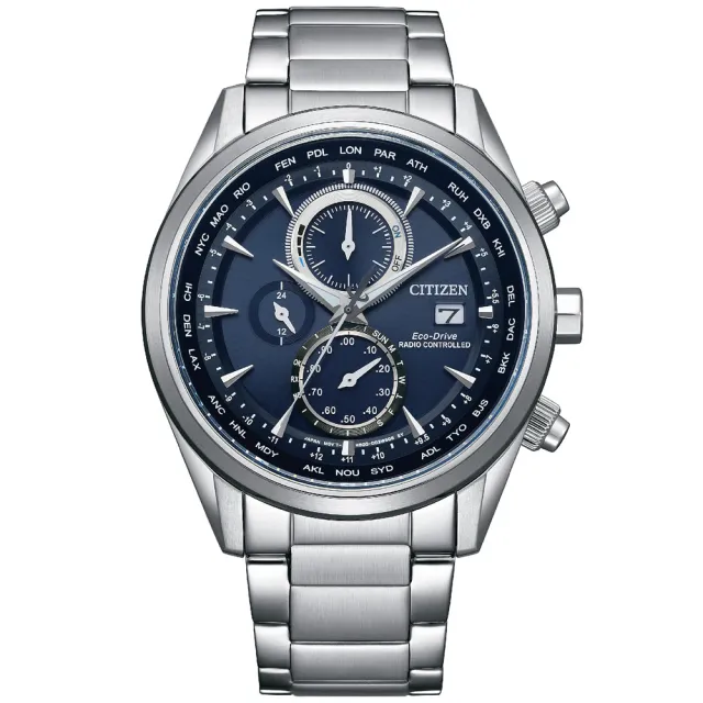 【CITIZEN 星辰】GENTS系列 電波對時 光動能計時腕錶/43mm(AT8260-85L)