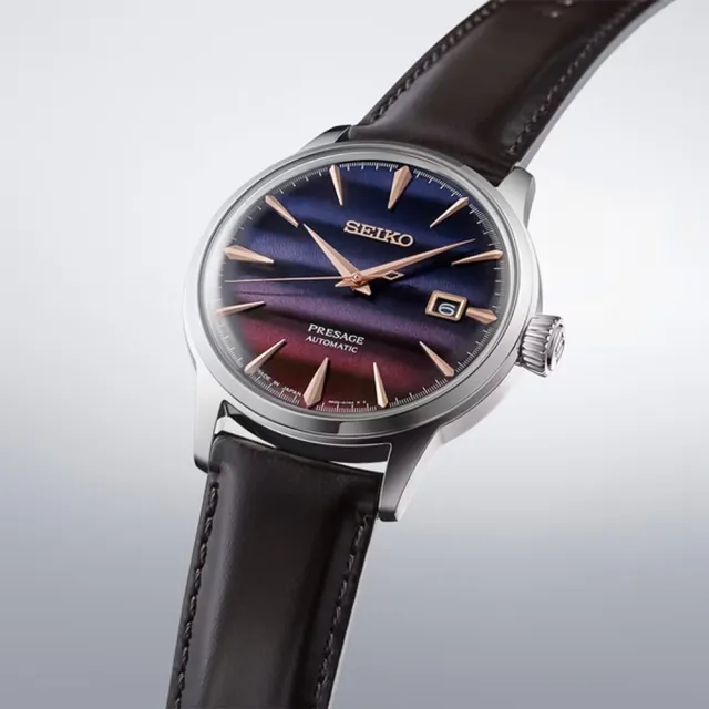 【SEIKO 精工】PRESAGE STAR BAR 限定款夕陽機械錶/40.5mm 母親節(4R35-06F0P SRPK75J1)