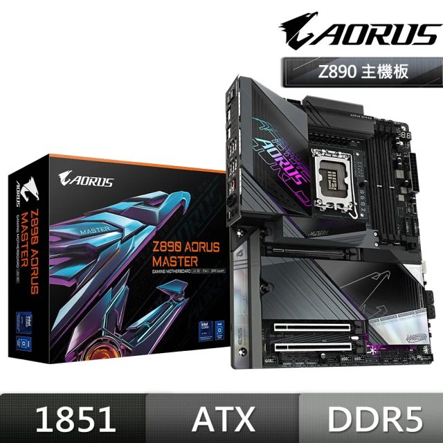 GIGABYTE 技嘉 Z890 AORUS MASTER DDR5 主機板+Intel Core Ultra 9 285K 24核 24緒(M+C組合包)