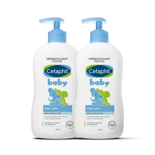 【Cetaphil 舒特膚】官方直營 baby溫和潤膚乳 400ml*2入(嬰兒乳液/臉部身體適用)