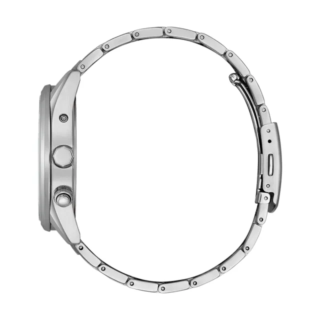 【CITIZEN 星辰】GENTS 亞洲限定英倫風尚光動能電波時尚男錶-白x銀/43mm(CB0270-87A)618 禮物