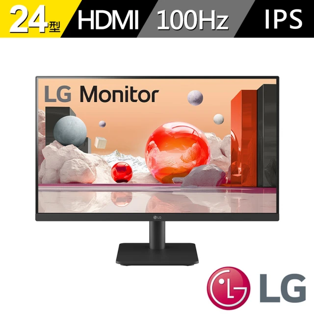 LG 樂金 送無線觸控鍵盤+電競鼠墊組★24MS500-B 23.8型 IPS 16:9 100Hz護眼螢幕(FHD/HDMI/5ms)