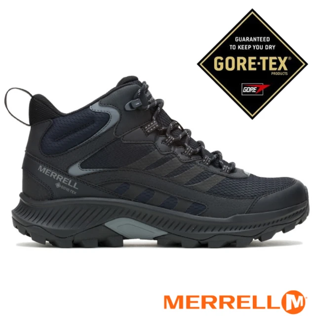 MERRELL 男 SPEED STRIKE 2 GTX 中筒防水登山健行鞋.休閒運動鞋(ML037817 黑色)