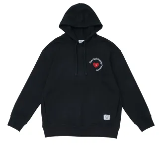 【Herschel】長袖上衣 男 女 連帽上衣 帽T落肩 愛心 LOGO 黑(80009-00001)