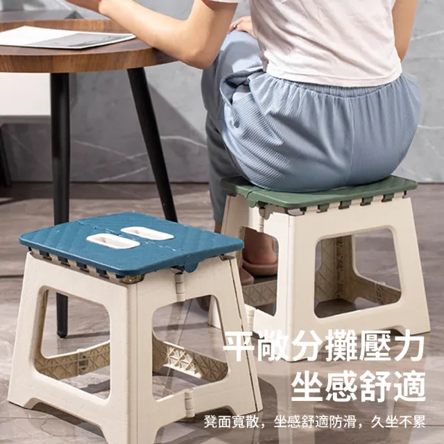 【Cam 2入組】家用加厚手提折疊椅 戶外便攜露營凳子 釣魚折疊凳 兒童小板凳 塑膠小椅子