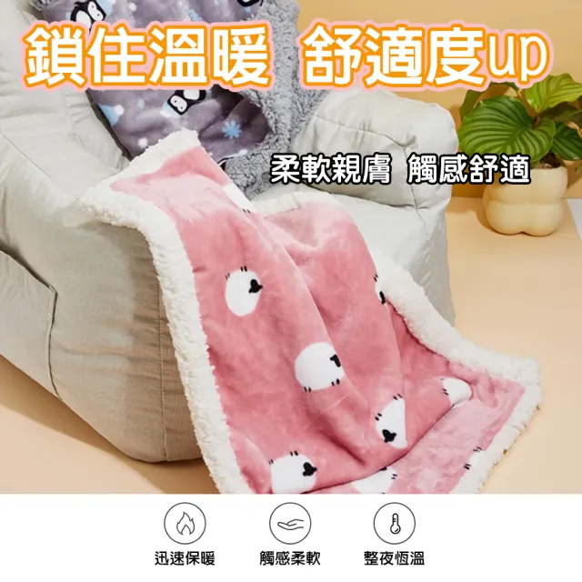 【QIDINA】2入-法蘭絨軟綿綿保暖蓋毯寵物墊-D款(狗窩 寵物睡墊 寵物窩 寵物毯 寵物保暖)