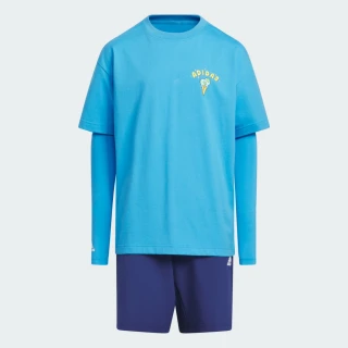 【adidas 愛迪達】運動套裝 童裝 IQ0857