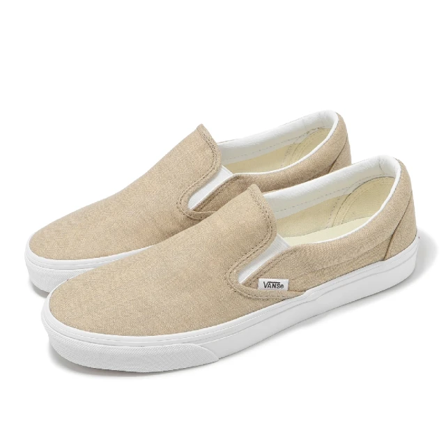 VANS 懶人鞋 Classic Slip-On 米白 奶茶色 帆布 男鞋 女鞋 休閒鞋(VN0009Q74MG)