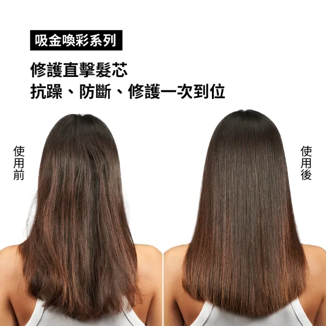 【L’OREAL 巴黎萊雅PRO】絲漾博吸金喚彩抗躁護髮油50ml(抗毛躁/柔順/濕髮用/護髮/防斷/抗躁小金安瓶/雙11)