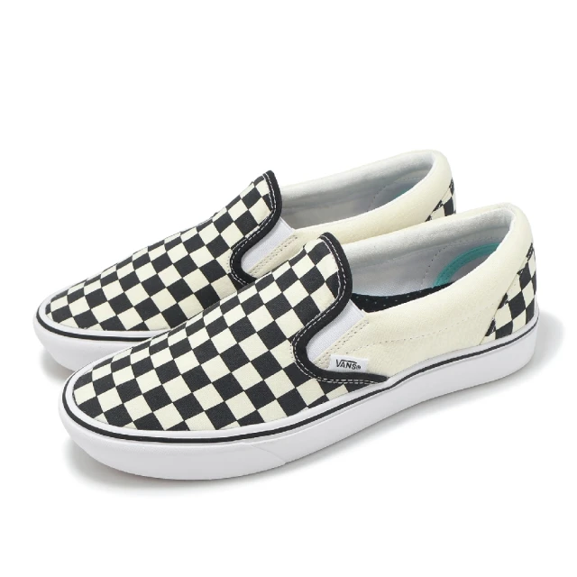 VANS 懶人鞋 Comfycush Slip On 男鞋 黑 白 棋盤格 帆布 休閒鞋(VN0A3WMDVO4)