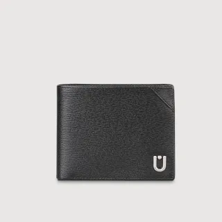 【BRAUN BUFFEL 德國小金牛】斯萊特 8卡中間翻零錢袋短夾-黑色(BF552-318-BK) 錢包送禮推薦