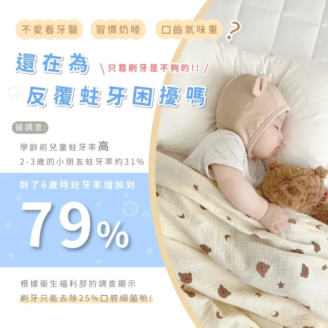 【一噴淨】兒童口腔含鈣護齒噴霧 20mlX3入(含益生菌/含鈣/睡前清潔)