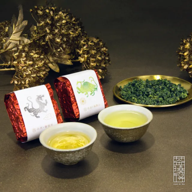 【xiao de tea 茶曉得】四方神獸風華烏龍茶葉禮盒75gx4包x2盒(贈品牌提袋/中秋節/年節送禮/茶葉/禮盒)