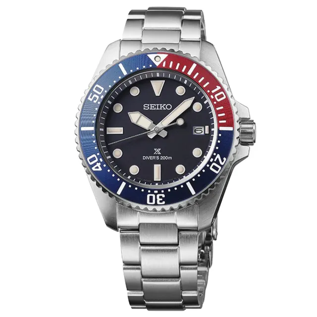 【SEIKO 精工】PROSPEX系列 防水200米 太陽能潛水腕錶 618 週年慶 畢業禮物 (SNE595P1/V157-00A0B)