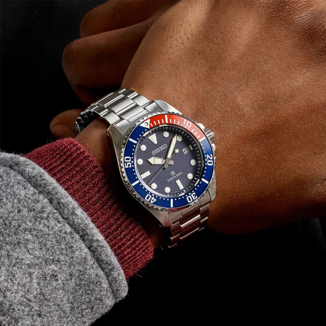【SEIKO 精工】PROSPEX系列 防水200米 太陽能潛水腕錶 618 週年慶 畢業禮物 (SNE595P1/V157-00A0B)