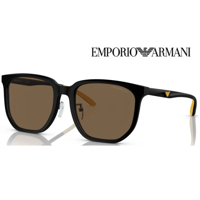 EMPORIO ARMANI 亞曼尼 亞洲版 時尚太陽眼鏡 EA4215D 500173 霧黑框深棕鏡片 公司貨