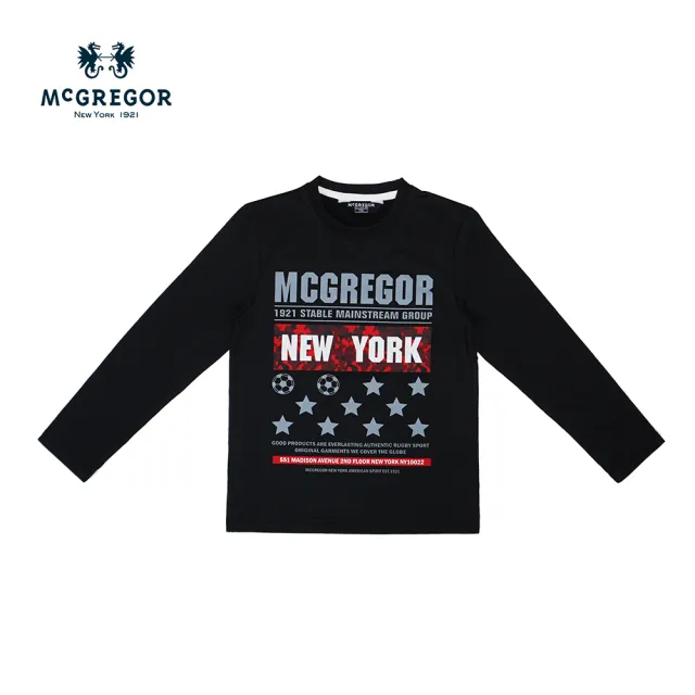 【MCGREGOR 瑪格麗格】足球、星星印花圓領T恤-男童款(246711)