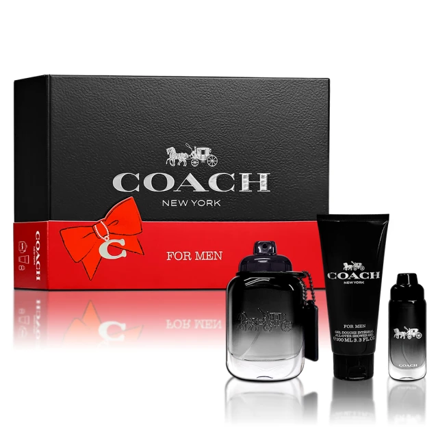 COACH 時尚經典男性淡香水 100ml禮盒(隨身瓶15ML+沐浴精100ML-專櫃公司貨)