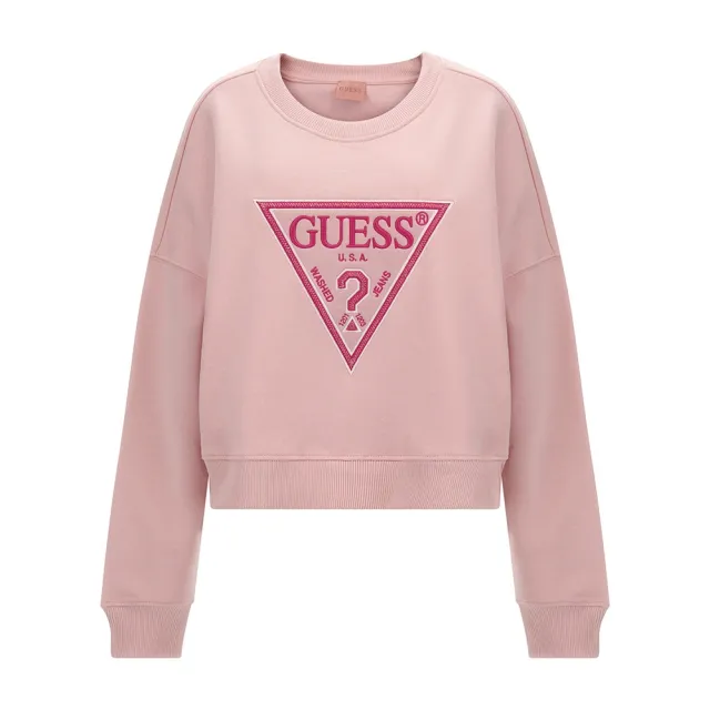 【GUESS】雙11 男女款-經典LOGO/刺繡 休閒大學T(多款選)