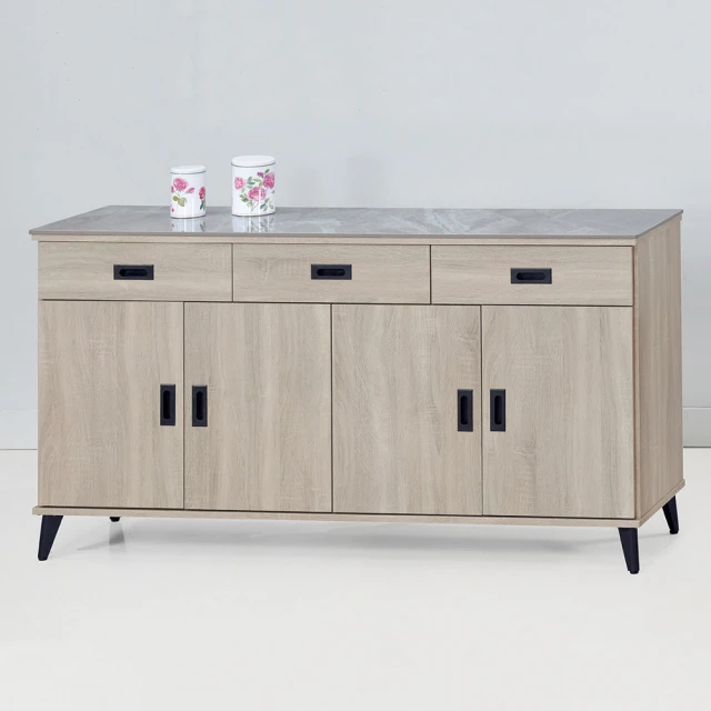 MUNA 家居MUNA 家居 米克芋頭色5.3尺岩板餐櫃下座(餐櫃 碗盤櫃 櫥櫃 置物 收納)