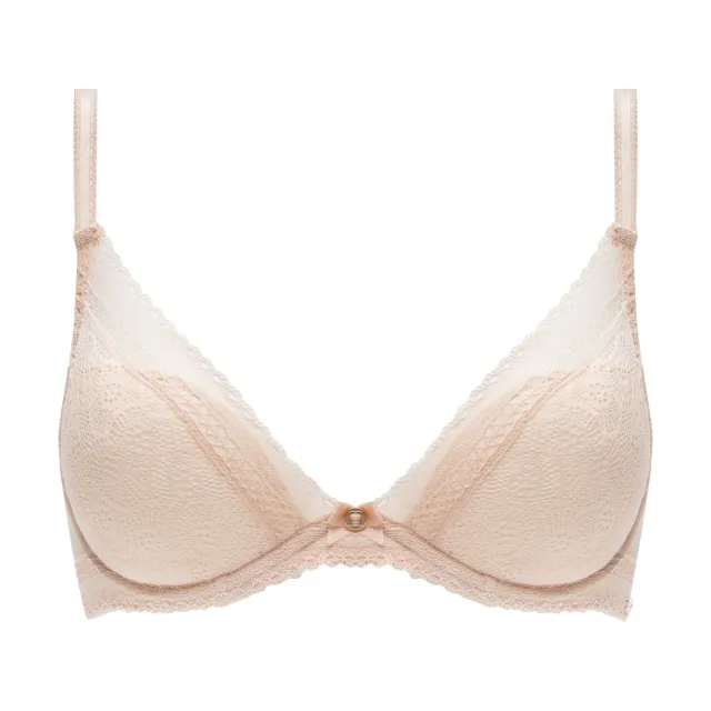 【Chantelle 仙黛爾】Festivite.法式集中版T-shirt Bra女內衣 膚特.36820_01N(V型版型打造集中視覺)