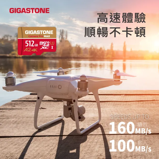 【GIGASTONE 立達】Camera Pro MAX microSDXC UHS-Ⅰ U3 A2 4K 256GB錄影監控記憶卡-2入組(網路攝影機)