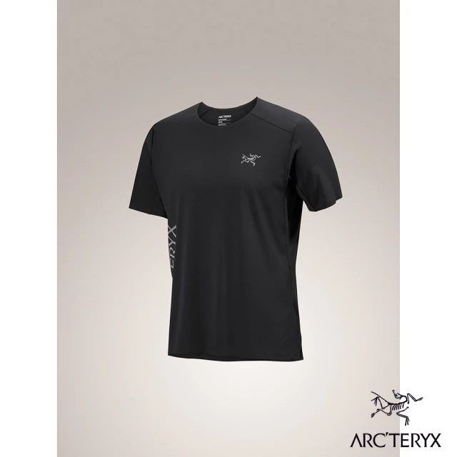 Arcteryx 始祖鳥 男 Norvan Logo 快乾短袖圓領衫(黑)