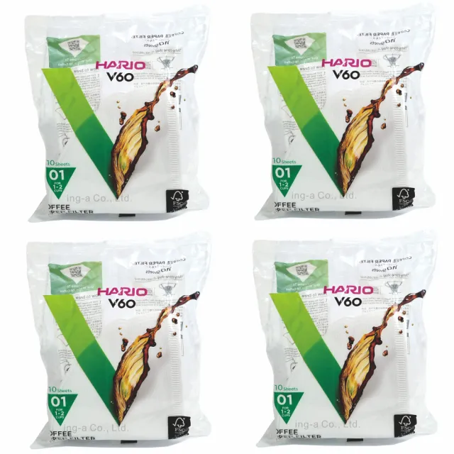 【HARIO】V60 1-2人份白色濾紙 110張*4包(VCF-01-110W*4)