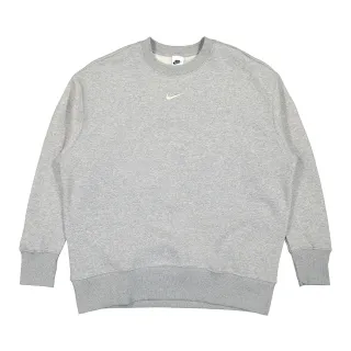 【NIKE 耐吉】PHNX FLC OS Crew 女款 灰色 運動 休閒 寬鬆 磨毛 棉質 大學T 長袖 DQ5734-063