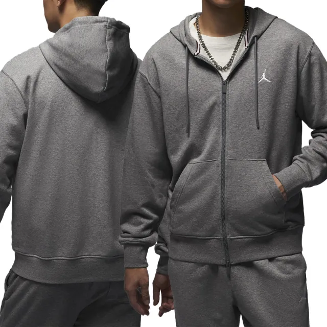 【NIKE 耐吉】J BRK FLC FZ LB 男款 灰色 運動 休閒 喬丹 毛圈布 長袖 連帽 外套 FV7292-091
