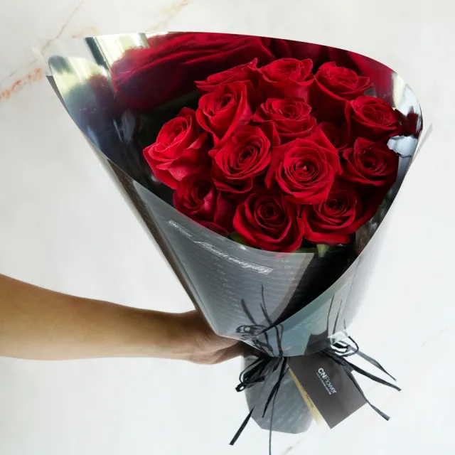 【CNFlower 西恩】經典浪漫 炙愛 紅玫瑰花束(送禮/鮮花/驚喜/浪漫)