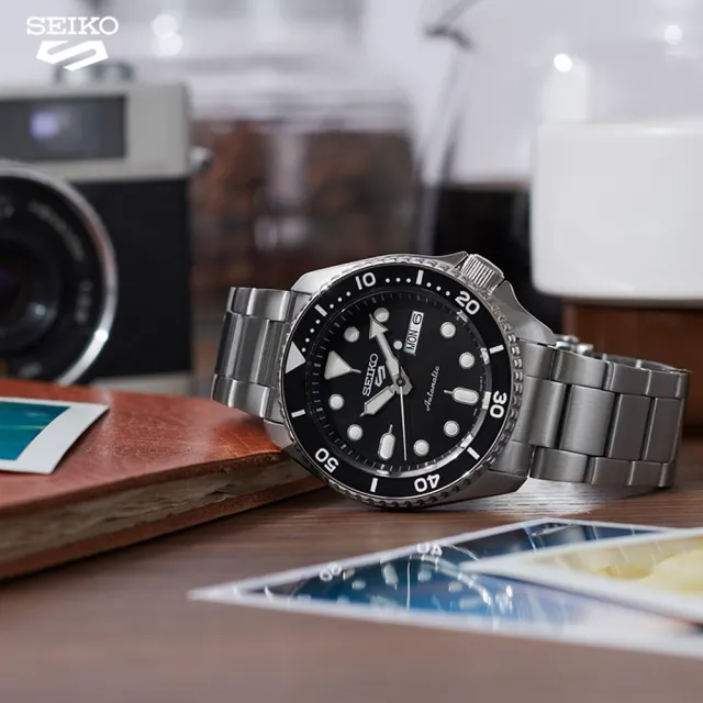 【SEIKO 精工】5 Sports 黑水鬼 潮流運動機械錶-黑x銀/42.5mm 雙11特惠(SRPD55K1/4R36-07G0Q)