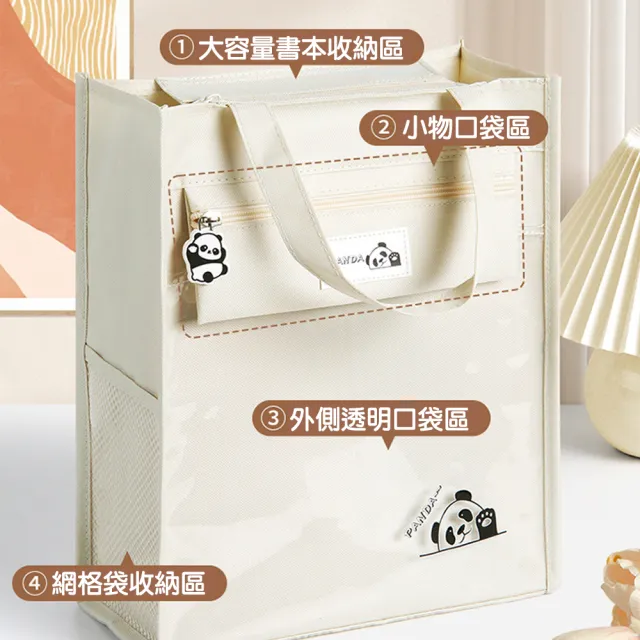 【TengYue】買一送一 多功能手提袋 補習手提袋(手提書袋 安親手提袋 帆布包 文件袋 書袋 才藝袋 手提袋)