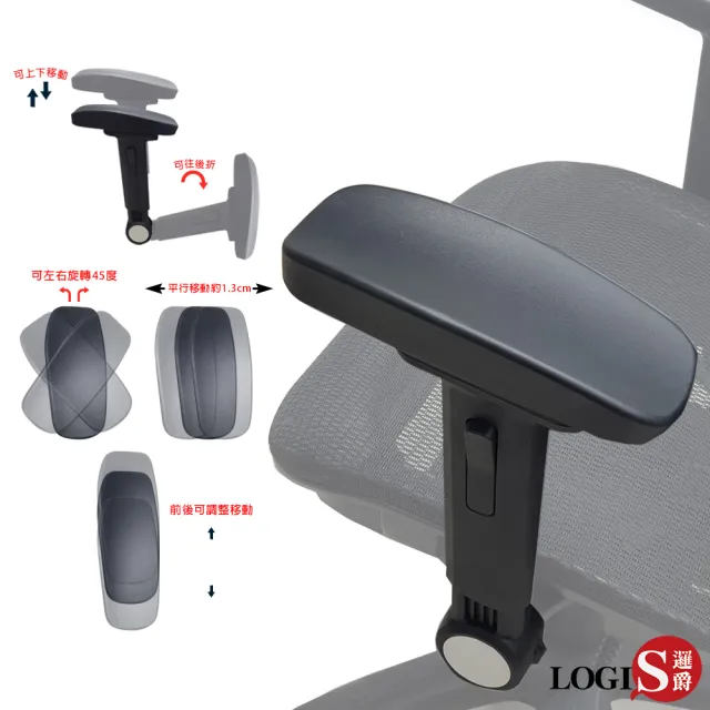 【LOGIS】4D多功能人體工學扶手(辦公椅 電腦椅)