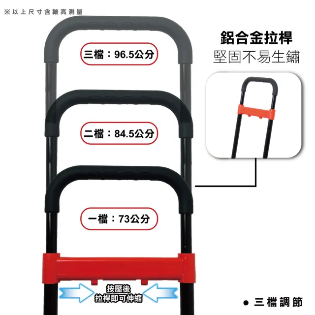 【ONE HOUSE】優奈洛克系二合一折疊手推車-靜音煞車款(工具車 小推車 搬家 手拉車 拉貨 搬運手推車 平板車)