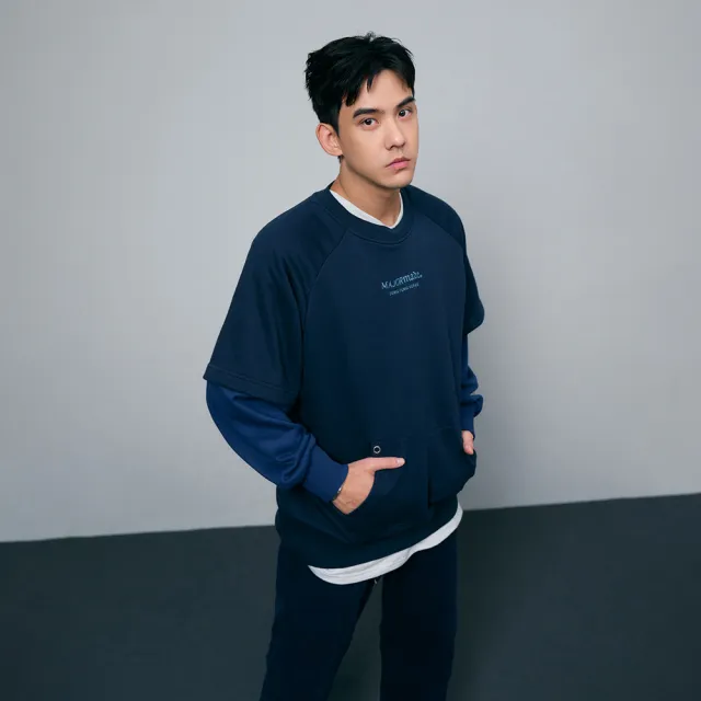 【MAJOR MADE】假兩件雙色拼接大學T(素T/拼接/大學T)