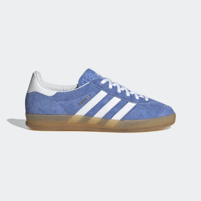 adidas 愛迪達 GAZELLE INDOOR 運動休閒鞋(HQ8717 女鞋 ORIGINALS復古運動休閒鞋 藍)