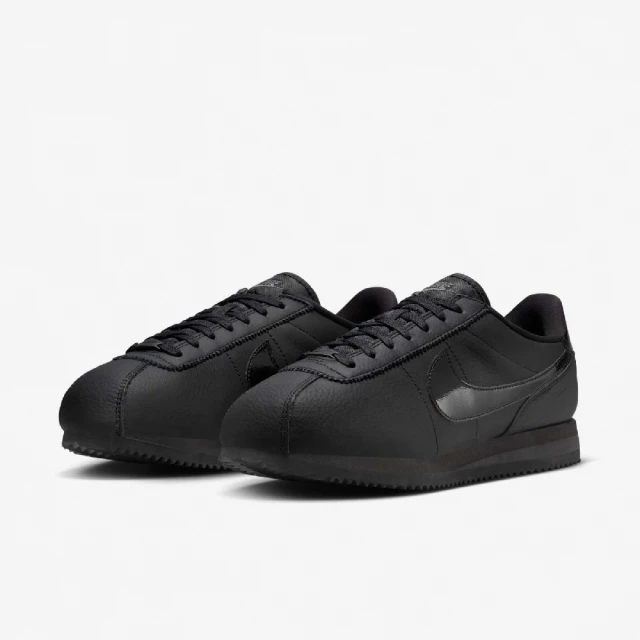 NIKE 耐吉 阿甘鞋 Wmns Cortez 23 Premium 女鞋 黑 全黑 復古 皮革 休閒鞋(FB6877-002)