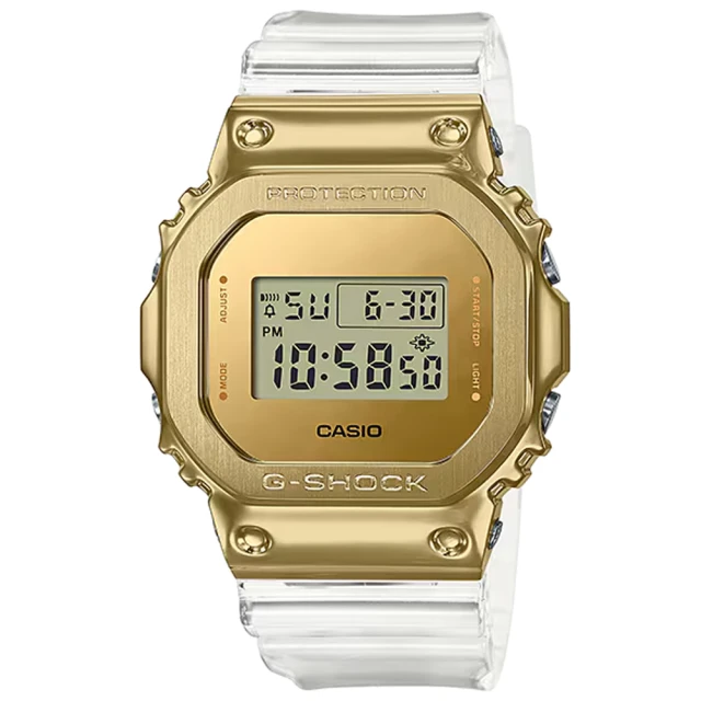 CASIO 卡西歐 G-SHOCK 金色時尚 方形電子腕錶(GM-5600SG-9)