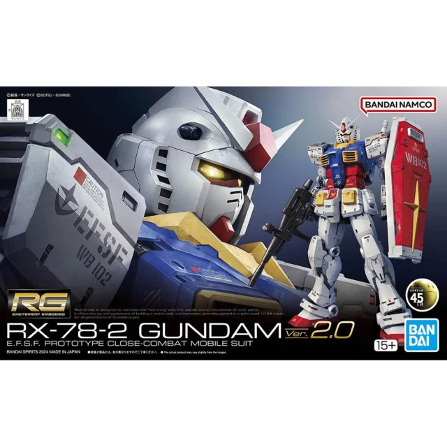 BANDAI 萬代 代理版 組裝模型 RG 1/144 機動戰士鋼彈 RX-78-2 鋼彈 Ver.2.0