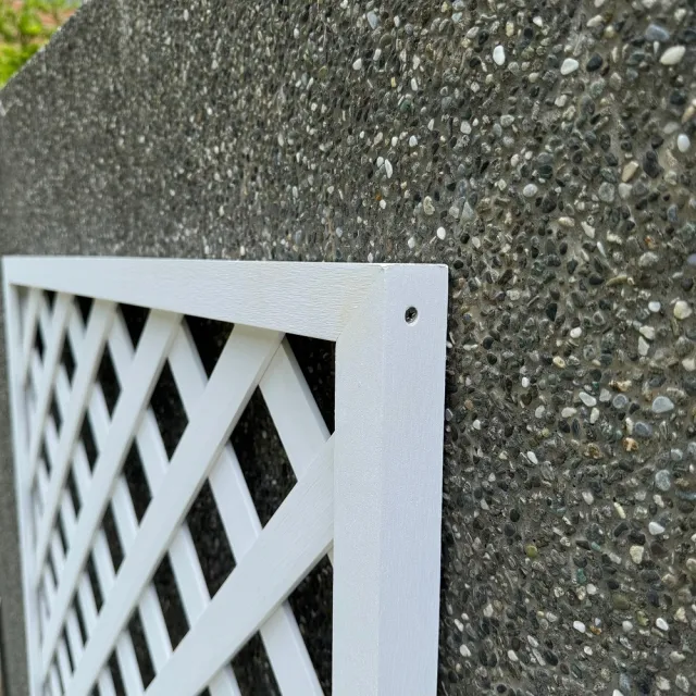 【沃克嚴選】塑木格子籬笆-白色90x120x3.5cm 1入