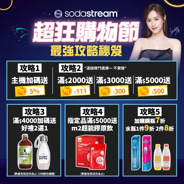 【Sodastream-不銹鋼保冷瓶組】DUO 氣泡水機(白)