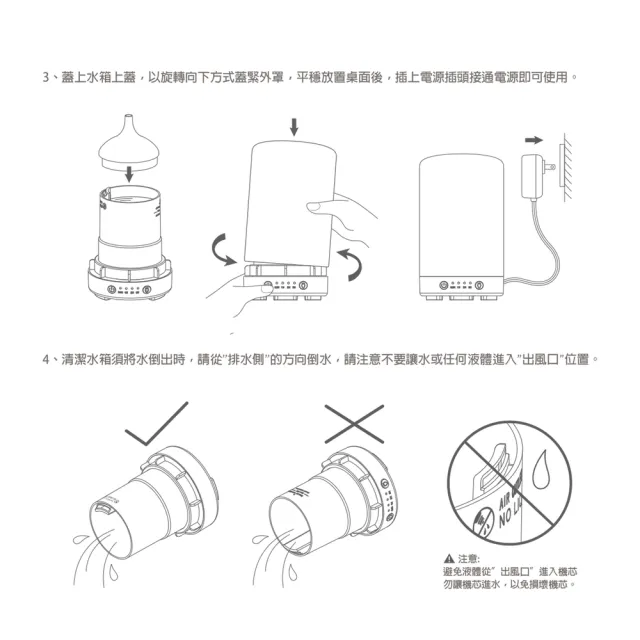 【Earnest Living】陶瓷七彩水氧機禮盒(含精油10mlx6入/送禮首選/加濕器/薰香機/香氛機/水氧機)